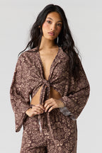 Flowy Tie Front Shrug