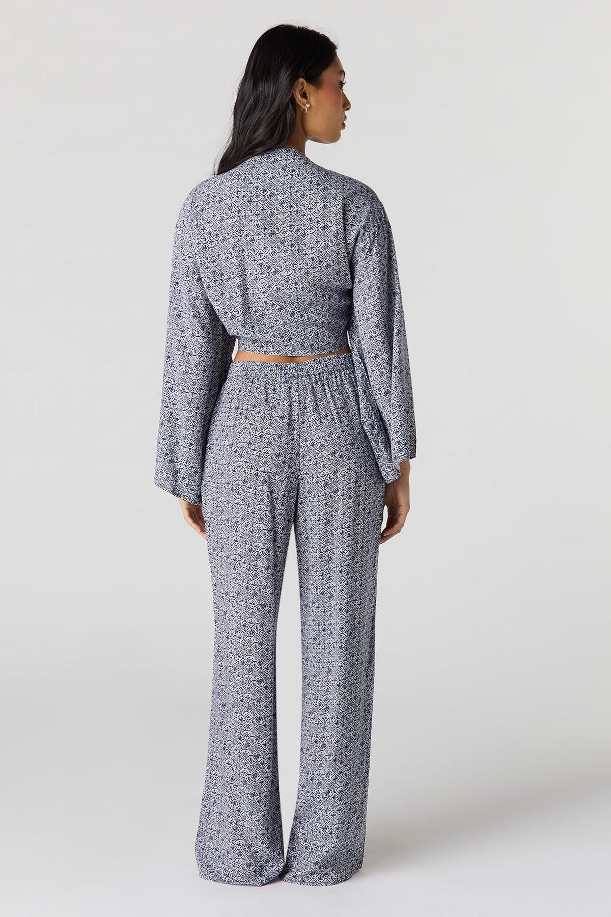 Alt View 3. Flowy Wide Leg Pant - Navy