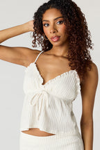 Camisole nuisette texturée à col en V