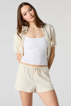 Short en mélange de lin