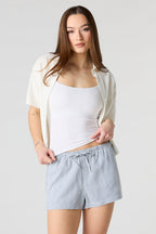 Short en mélange de lin