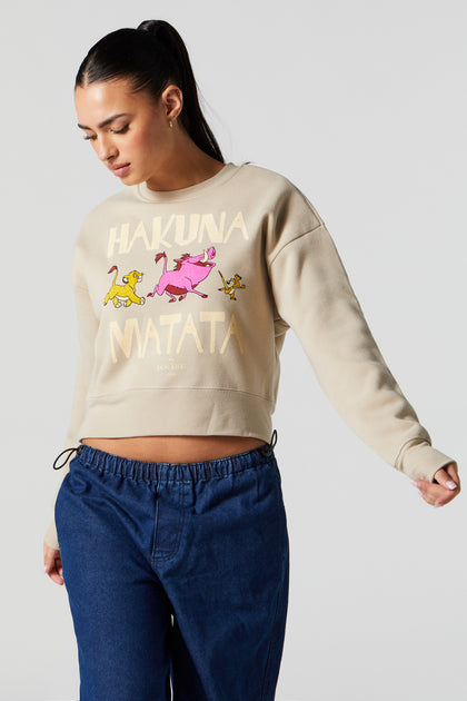 Hakuna Matata Graphic Fleece Sweatshirt