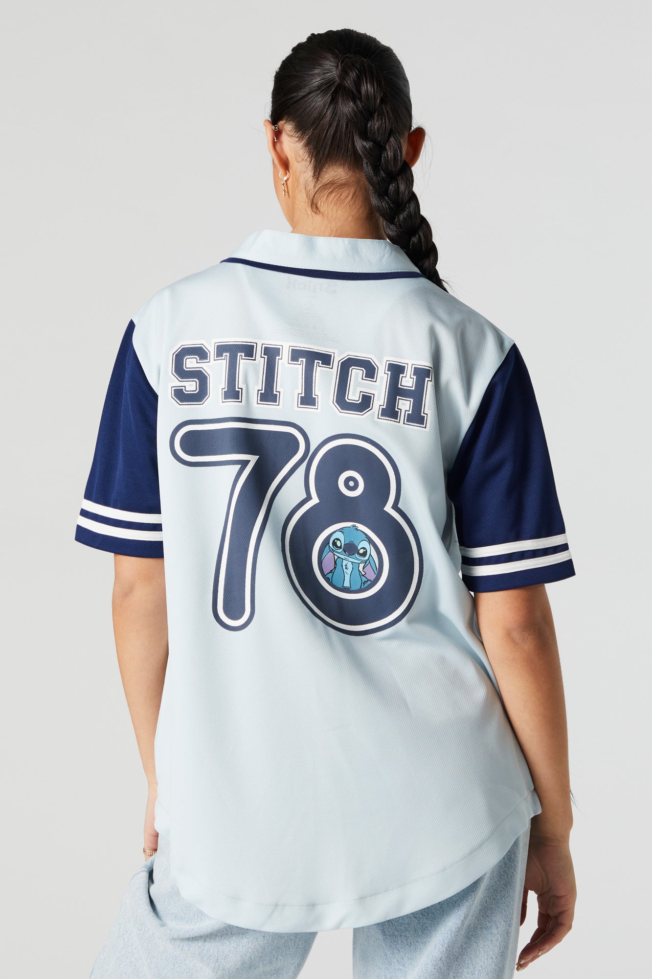 Stitch Graphic Baseball Jersey