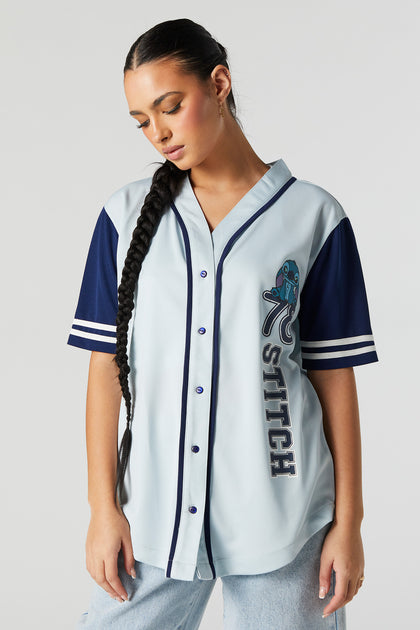 Jersey de baseball à imprimé Stitch