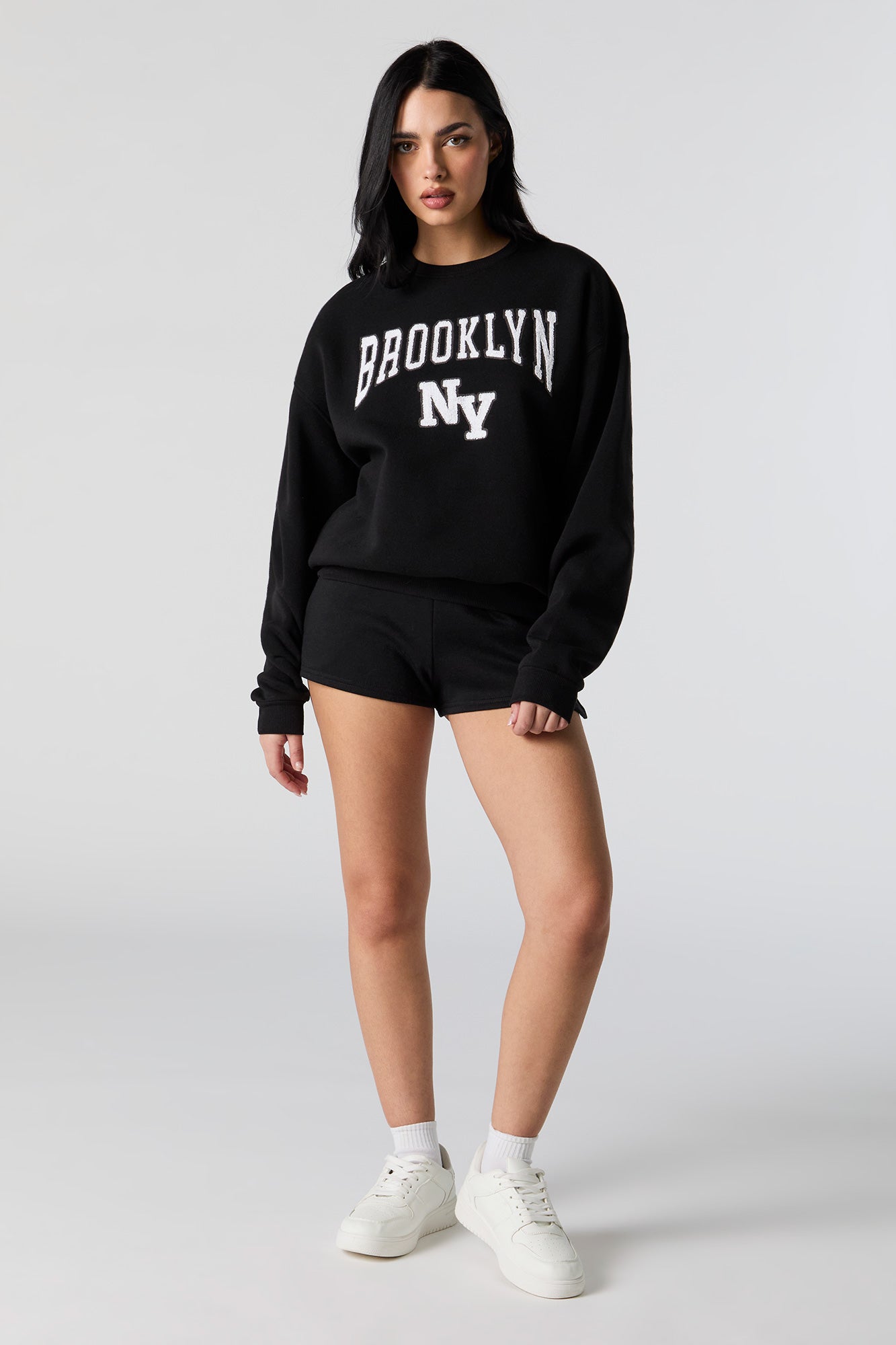 NY Chenille Embroidered Fleece Short