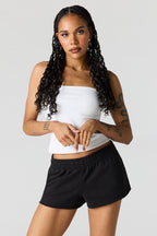 Short court en tissu bouclé luxueux