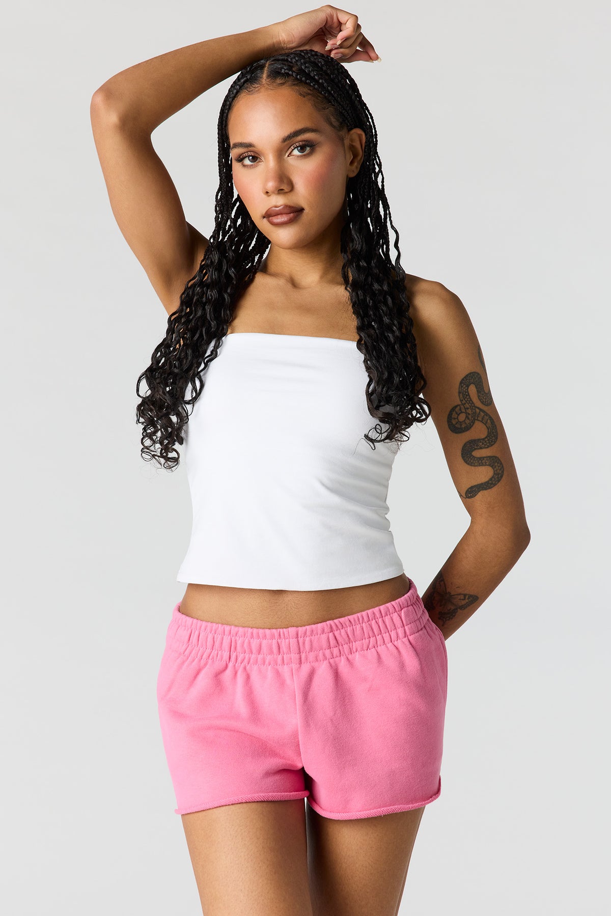 Luxe French Terry Shortie - Pink