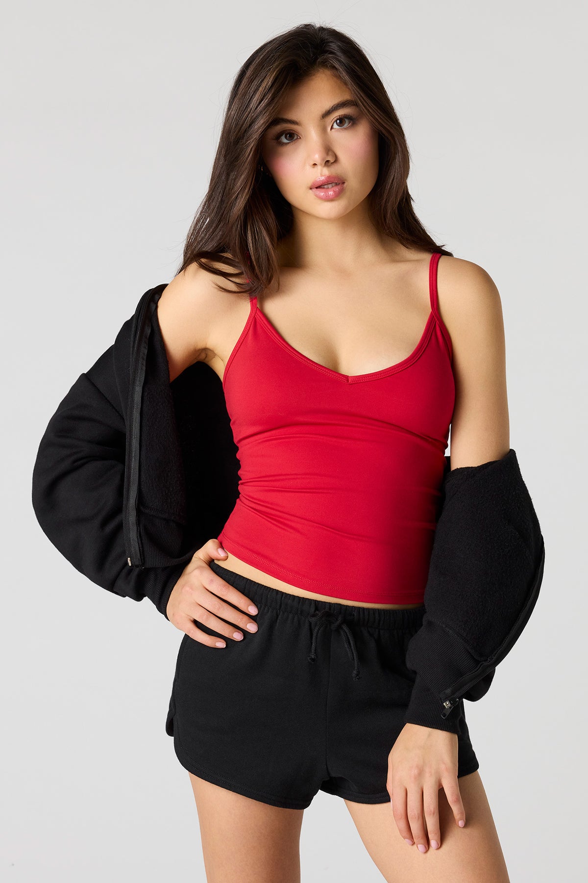 Fleece Dolphin Short - Black