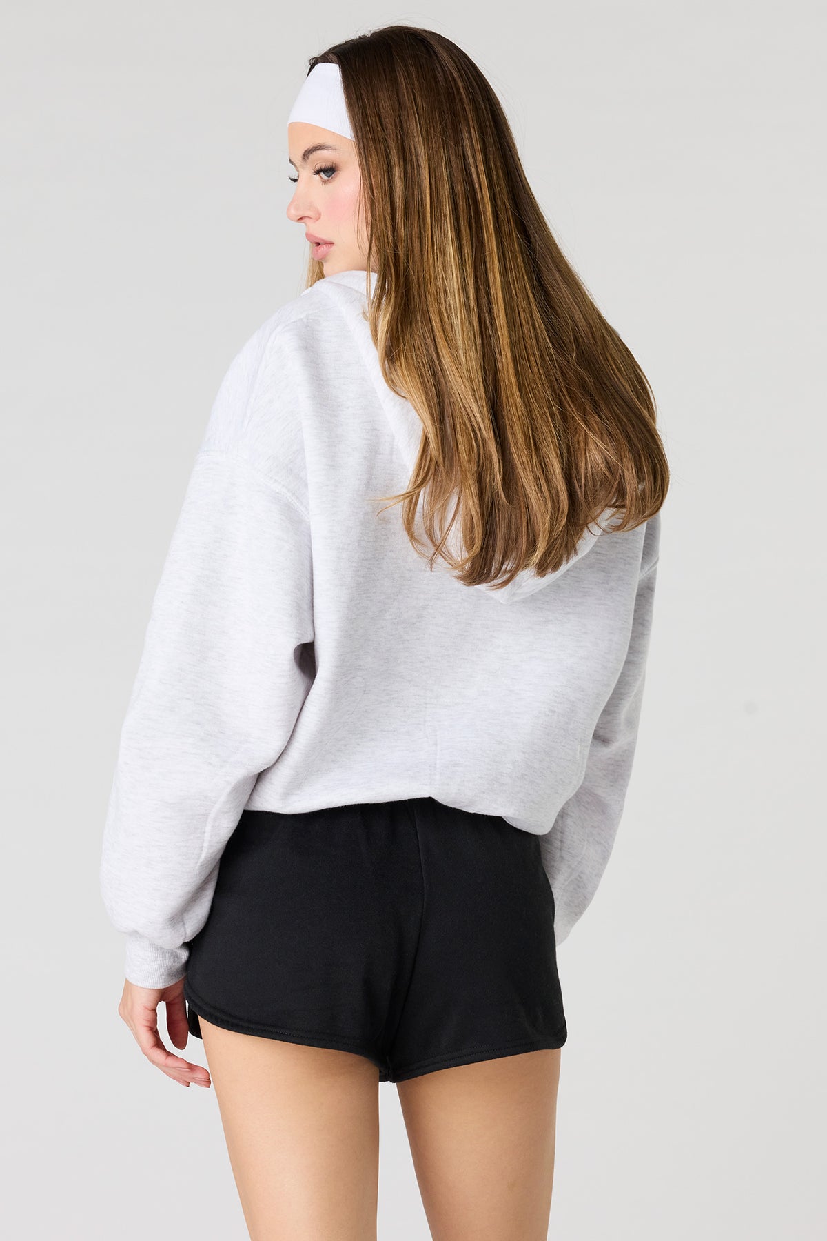 Alt View 2. Fleece Dolphin Short - Black