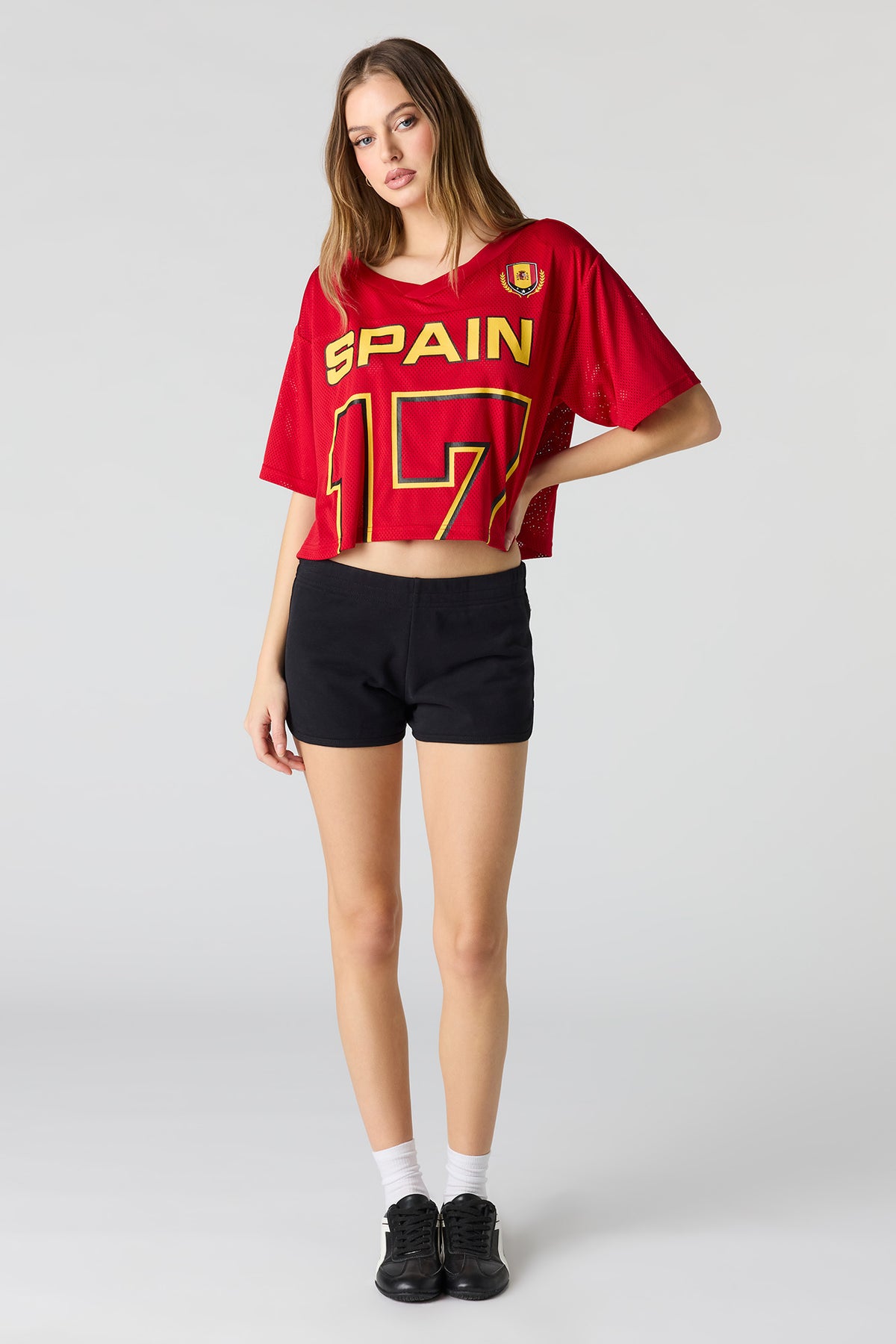 Alt View 3. Luxe French Terry Dolphin Short - Black