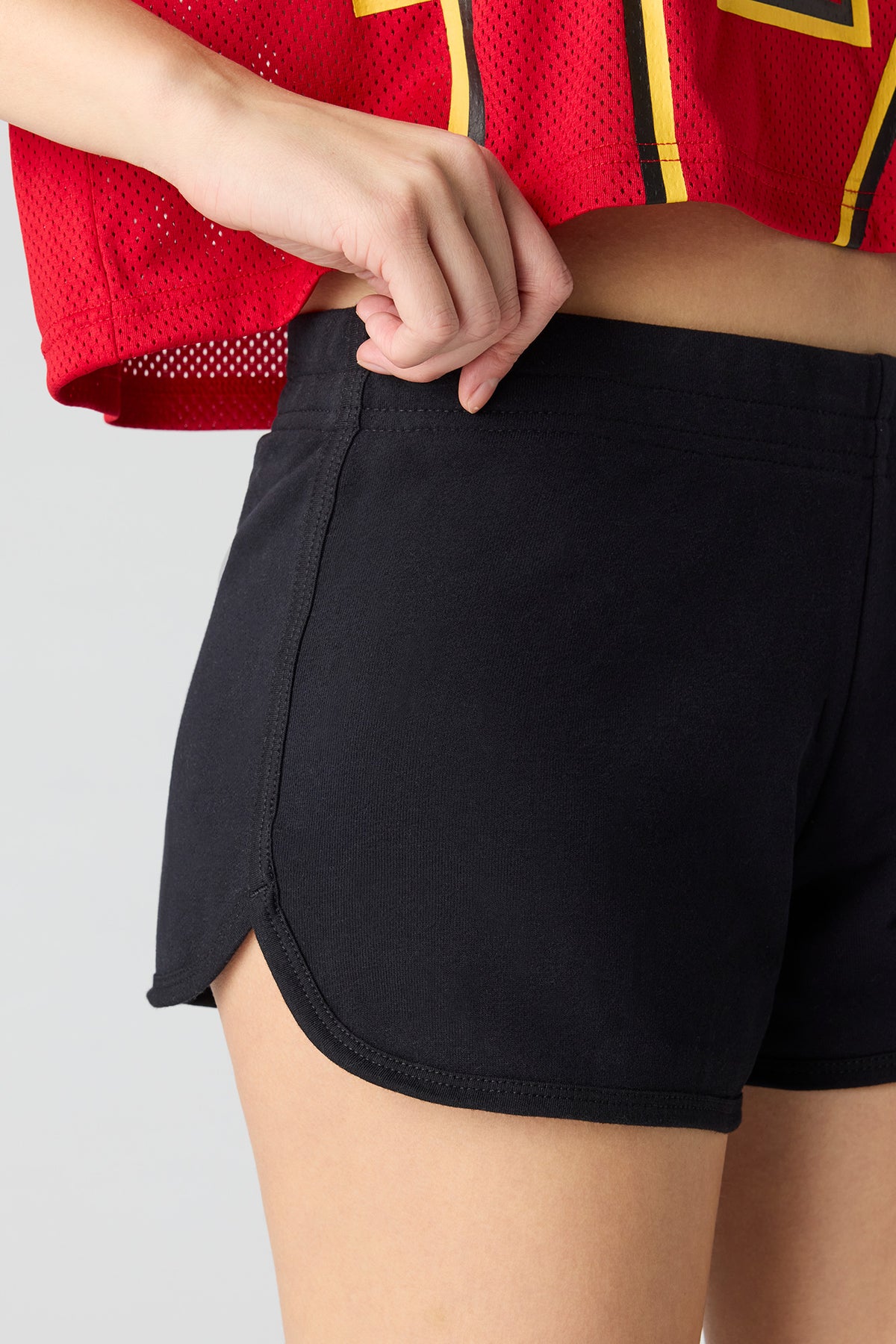 Alt View 4. Luxe French Terry Dolphin Short - Black