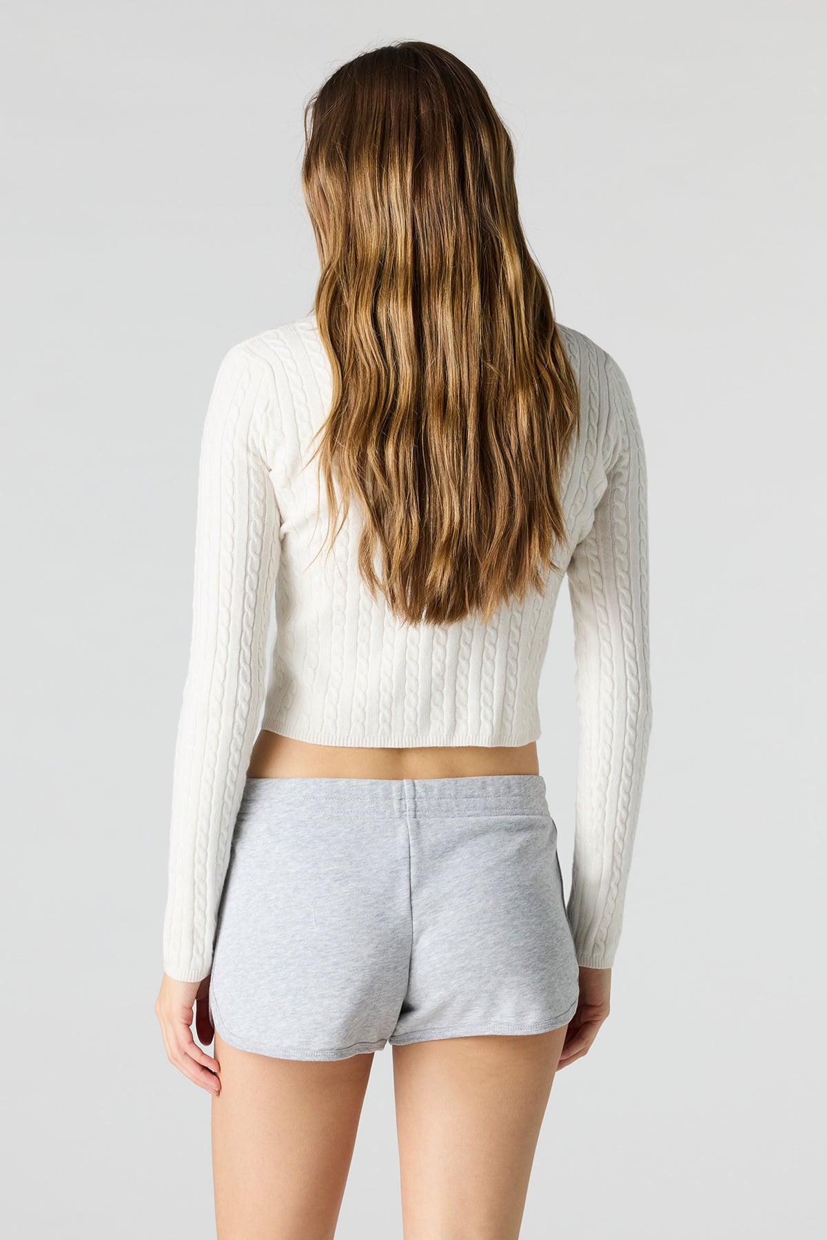 Alt View 2. Luxe French Terry Dolphin Short - Heather Grey