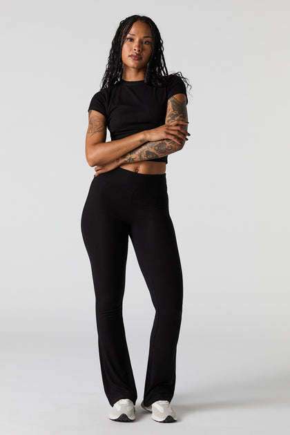 Pantalon Active doux à jambe évasée