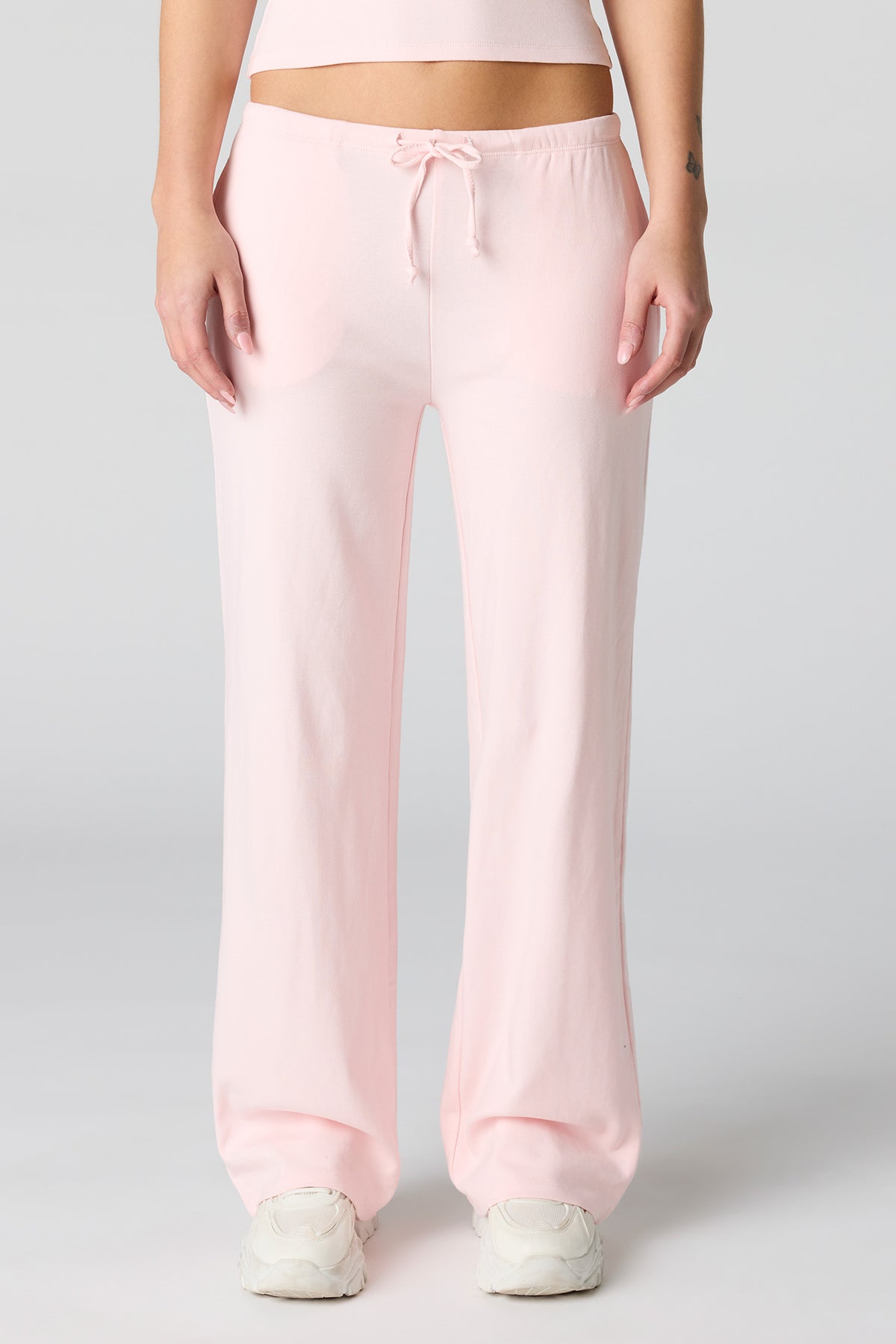 Alt View 2. Ribbed Wide Leg Pant - Pink