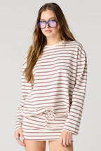 Striped Drawstring Skort