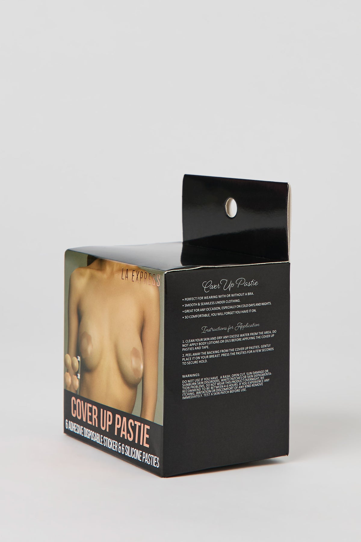 Alt View 3. Adhesive Sticker & Silicone Pasties (6 Pairs) - Clear