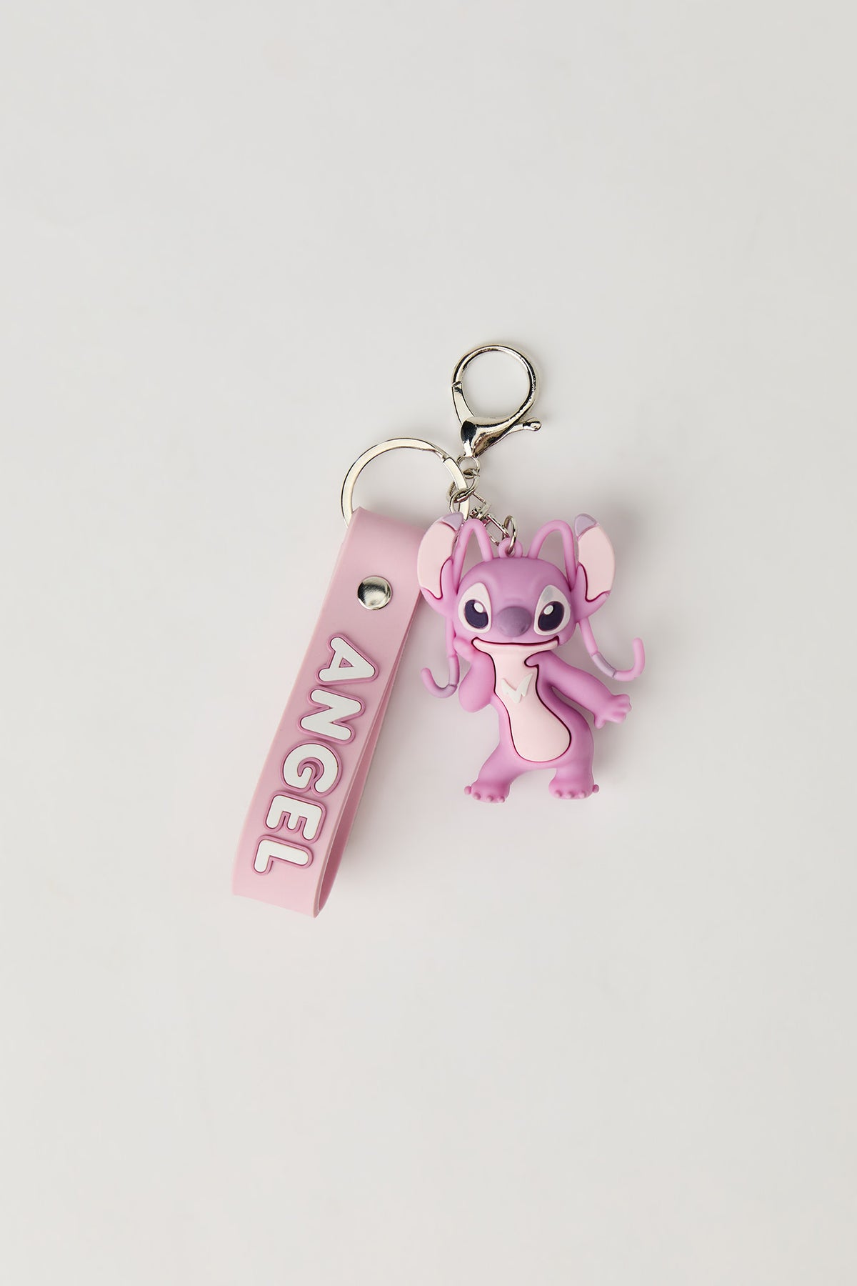 Alt View 2. Angel Rubber Keychain - Lilac