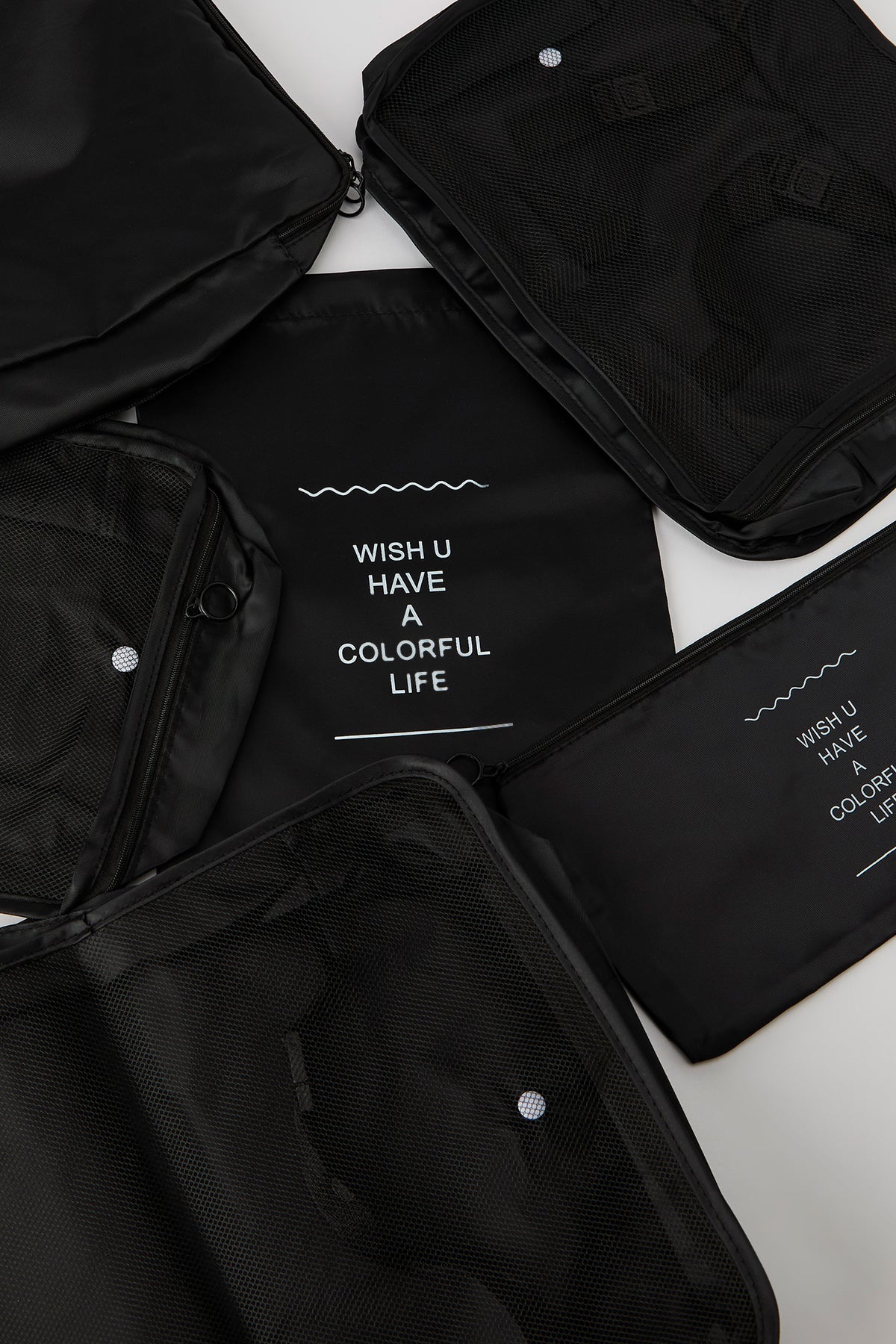 Alt View 2. Travel Packing Cubes (6 Pack) - Black
