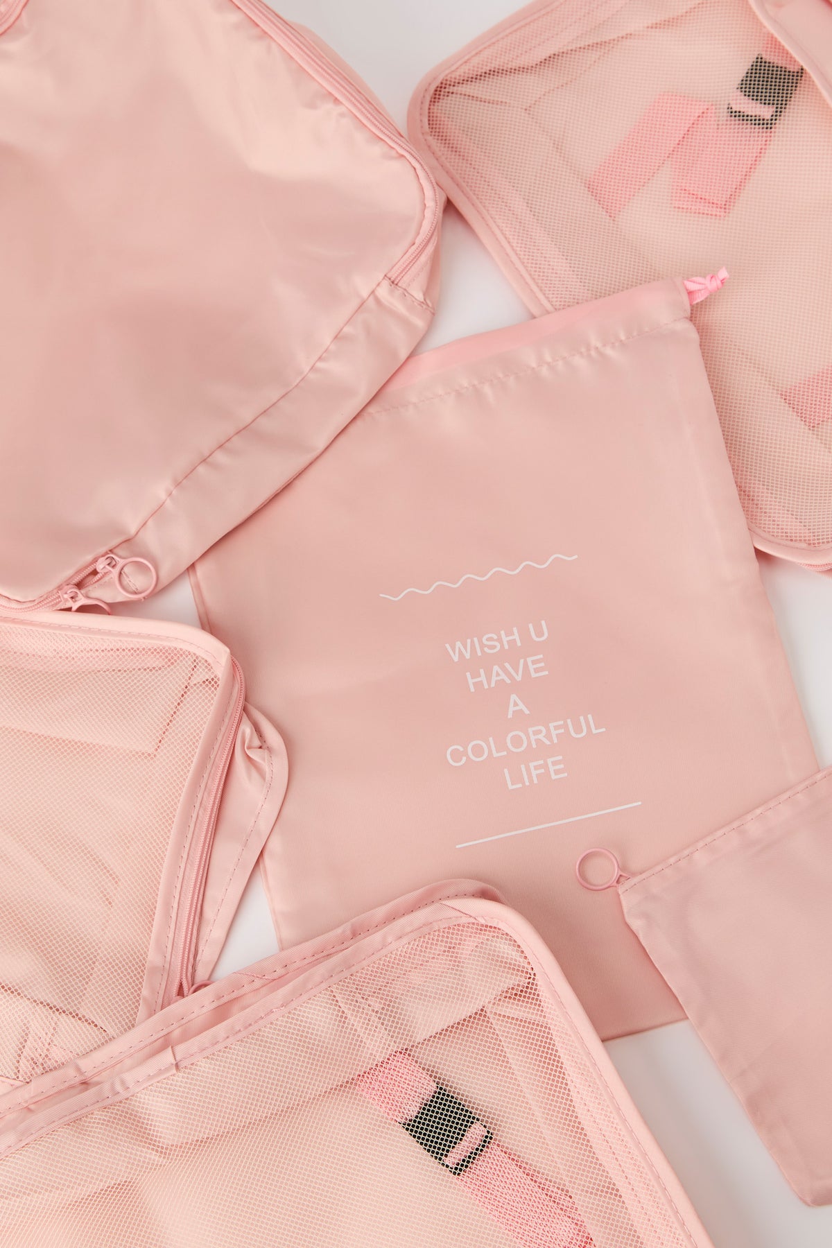 Alt View 2. Travel Packing Cubes (6 Pack) - Pink