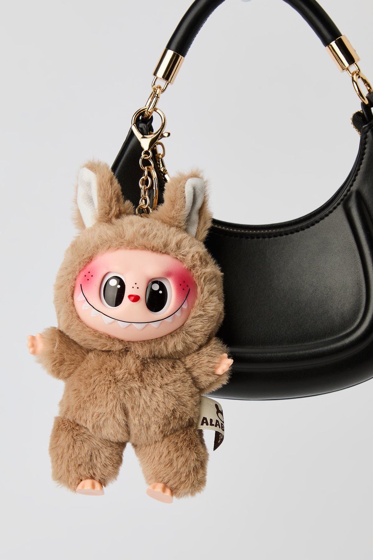 Alt View 2. Alabebé Fur Keychain - Taupe