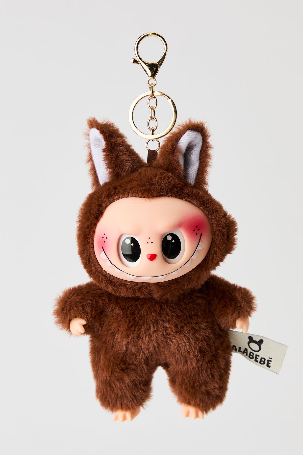 Alt View 2. Alabebé Bright Fur Keychain - Brown