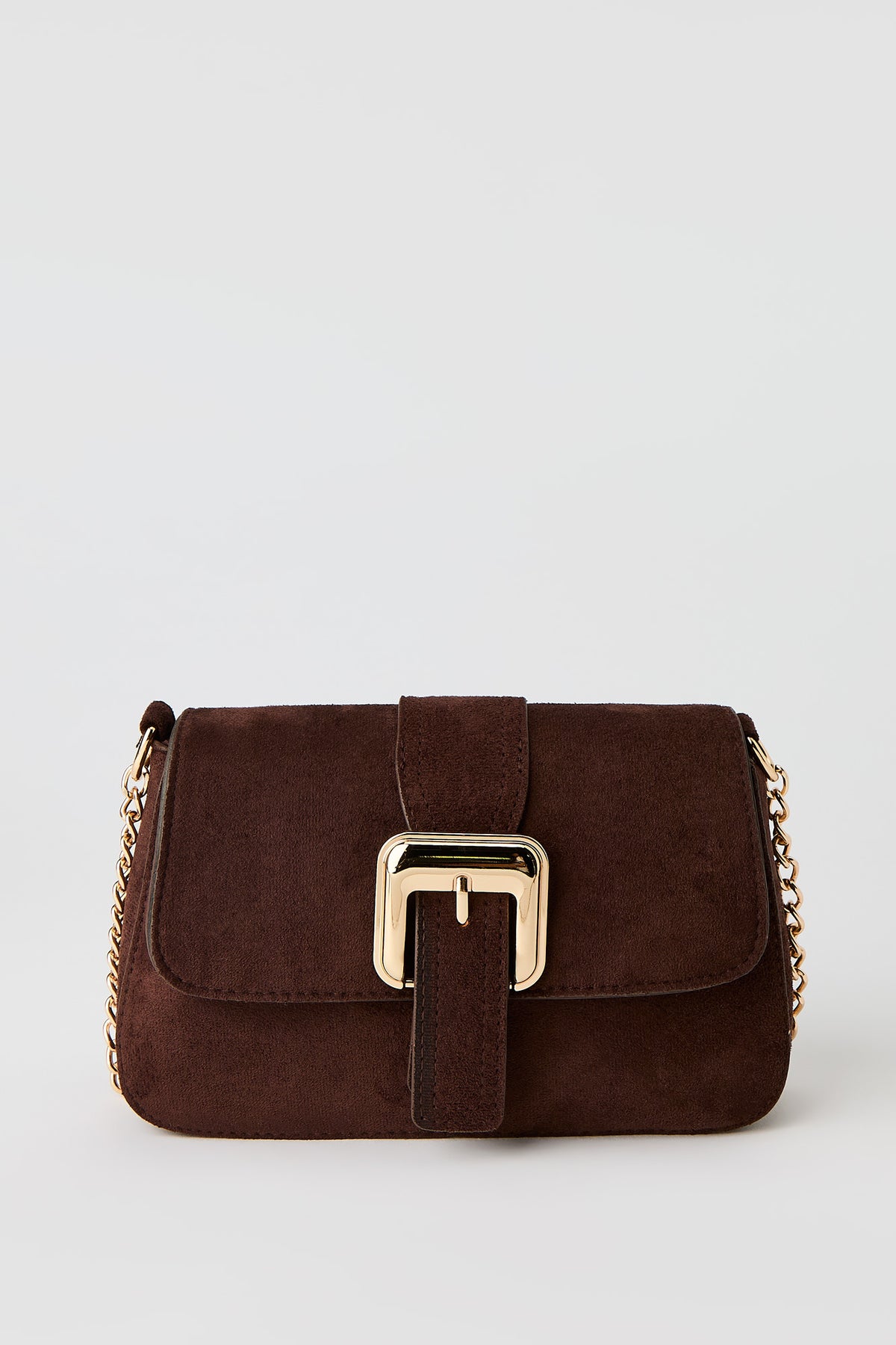 Sac à bandoulière en chaîne en similicuir avec boucle