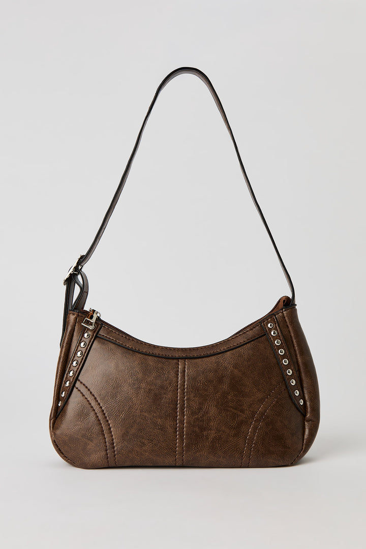 Sac à bandoulière en similicuir clouté