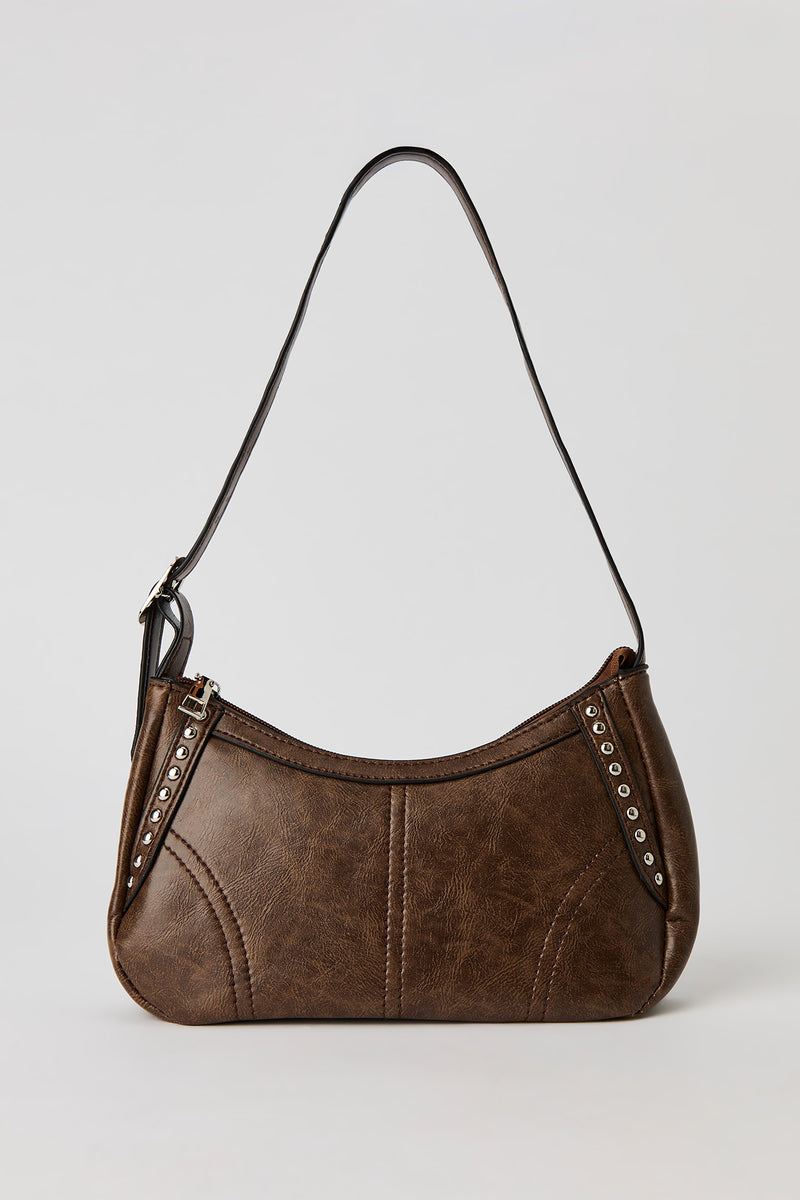Sac à bandoulière en similicuir clouté