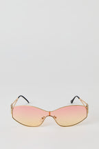 Double Heart Shield Sunglasses