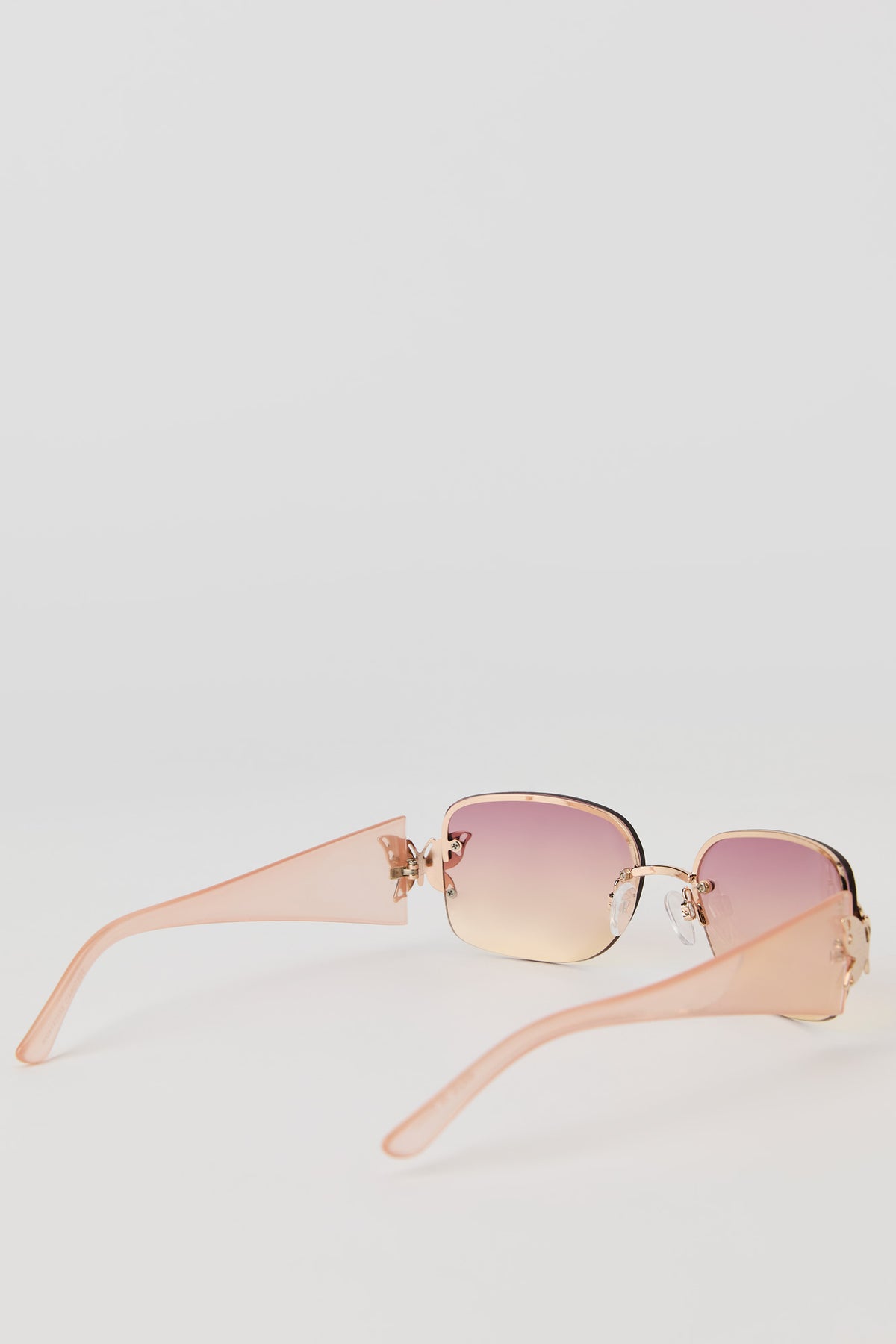 Alt View 3. Rimless Butterfly Sunglasses - Pink