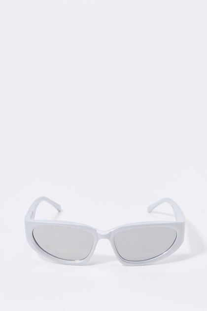 Urban Planet Chunky Sport Sunglasses | Silver | Women's