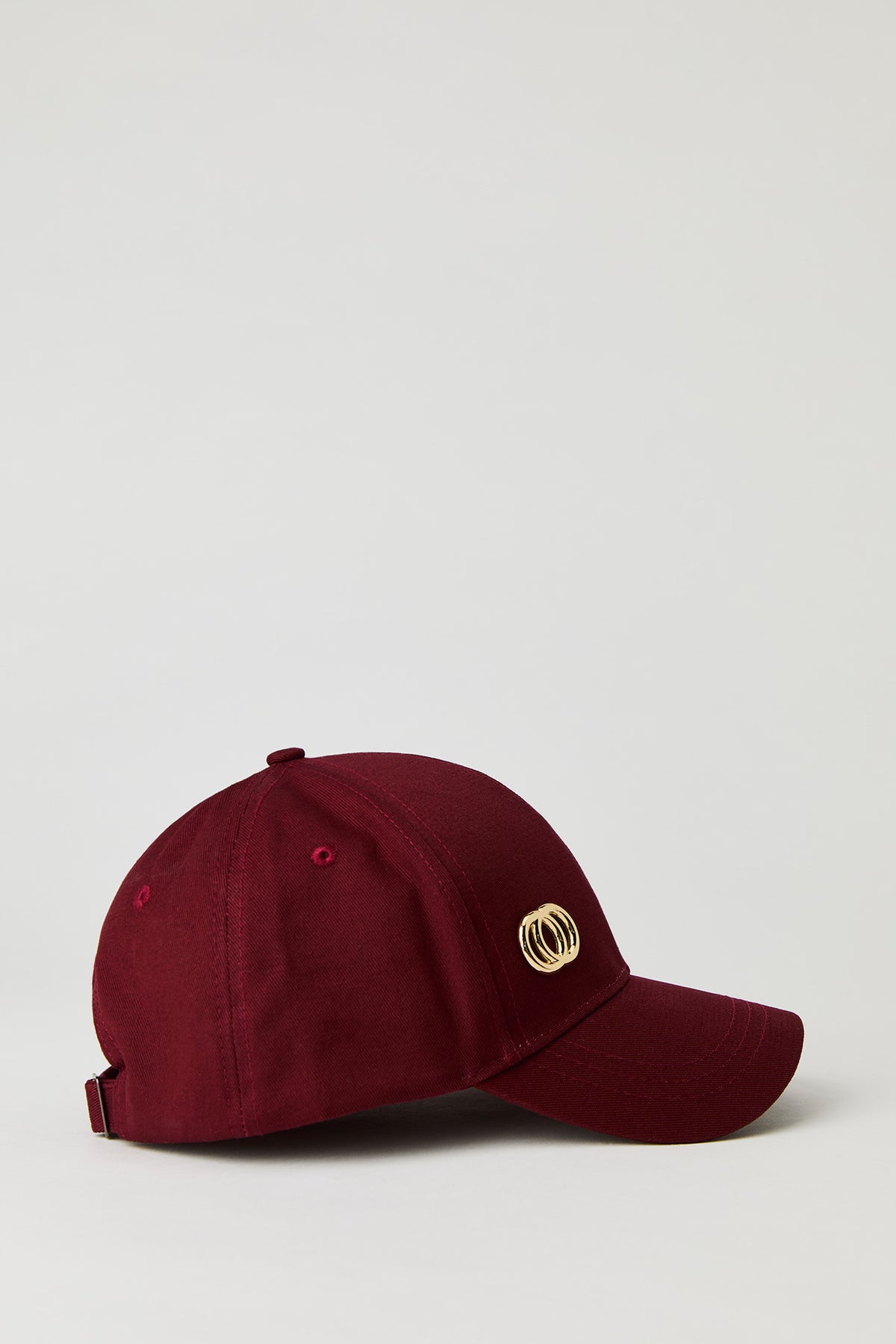 Alt View 2. Double Ring Detail Baseball Hat - Wine