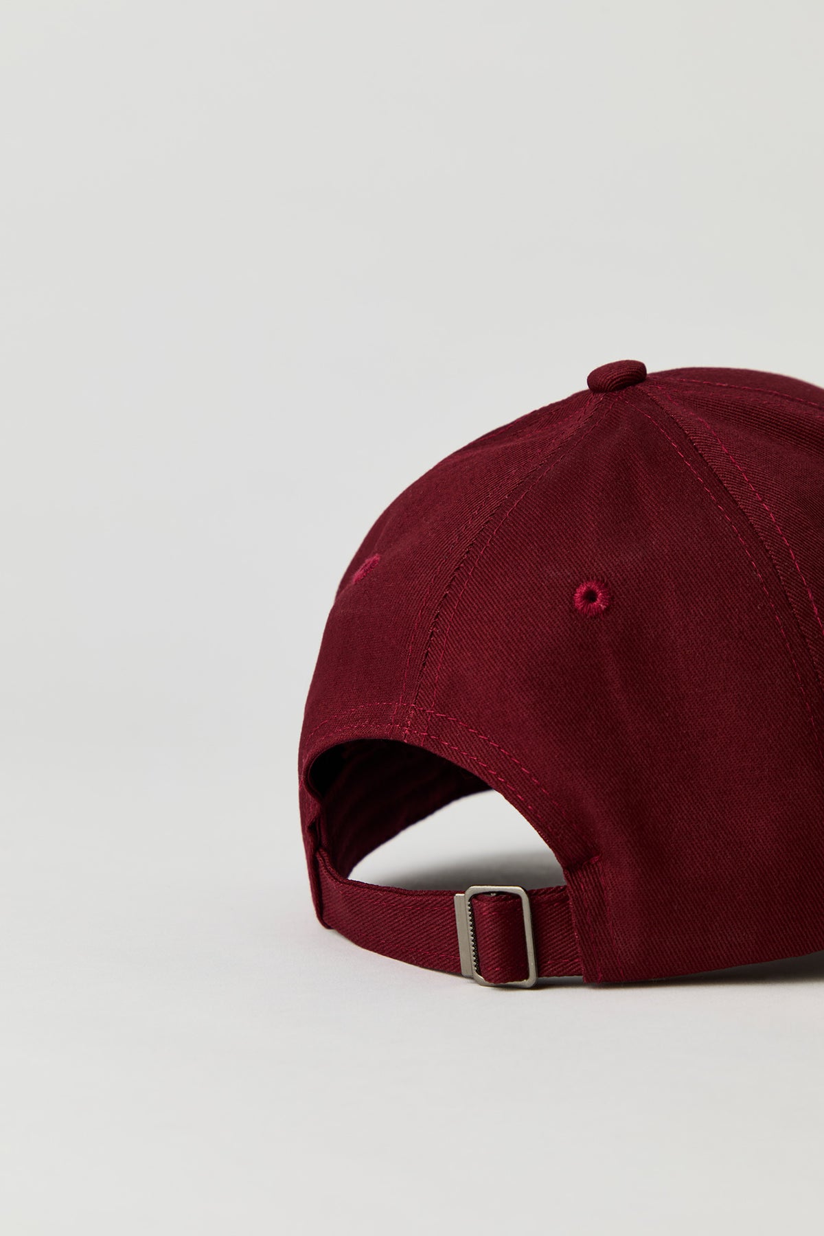 Alt View 3. Double Ring Detail Baseball Hat - Wine