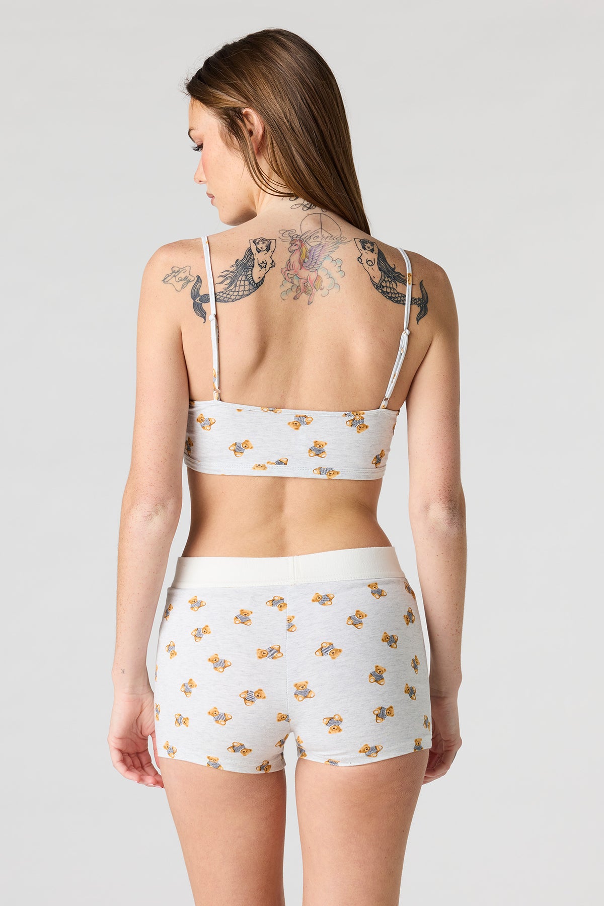 Vue alternative 2. Ensemble avec bralette imprimée et culotte garçonne