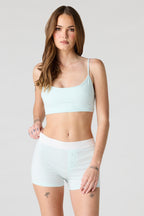 Ensemble avec bralette imprimée et culotte garçonne
