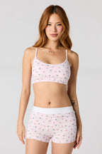 Cropped Tank & Boxer Short Set