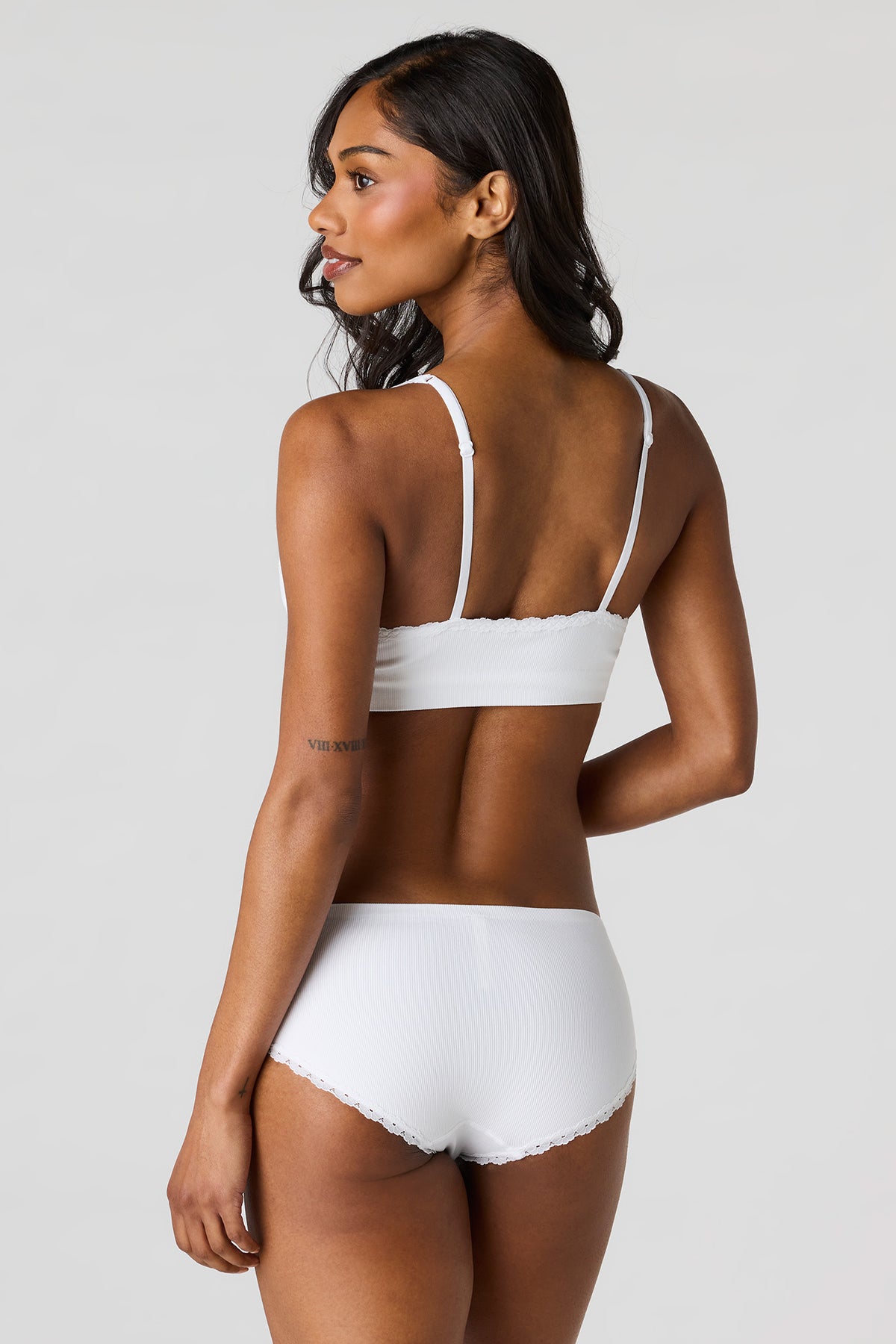 Vue alternative 3. Ensemble avec soutien-gorge côtelé sans couture et culotte Cheeky