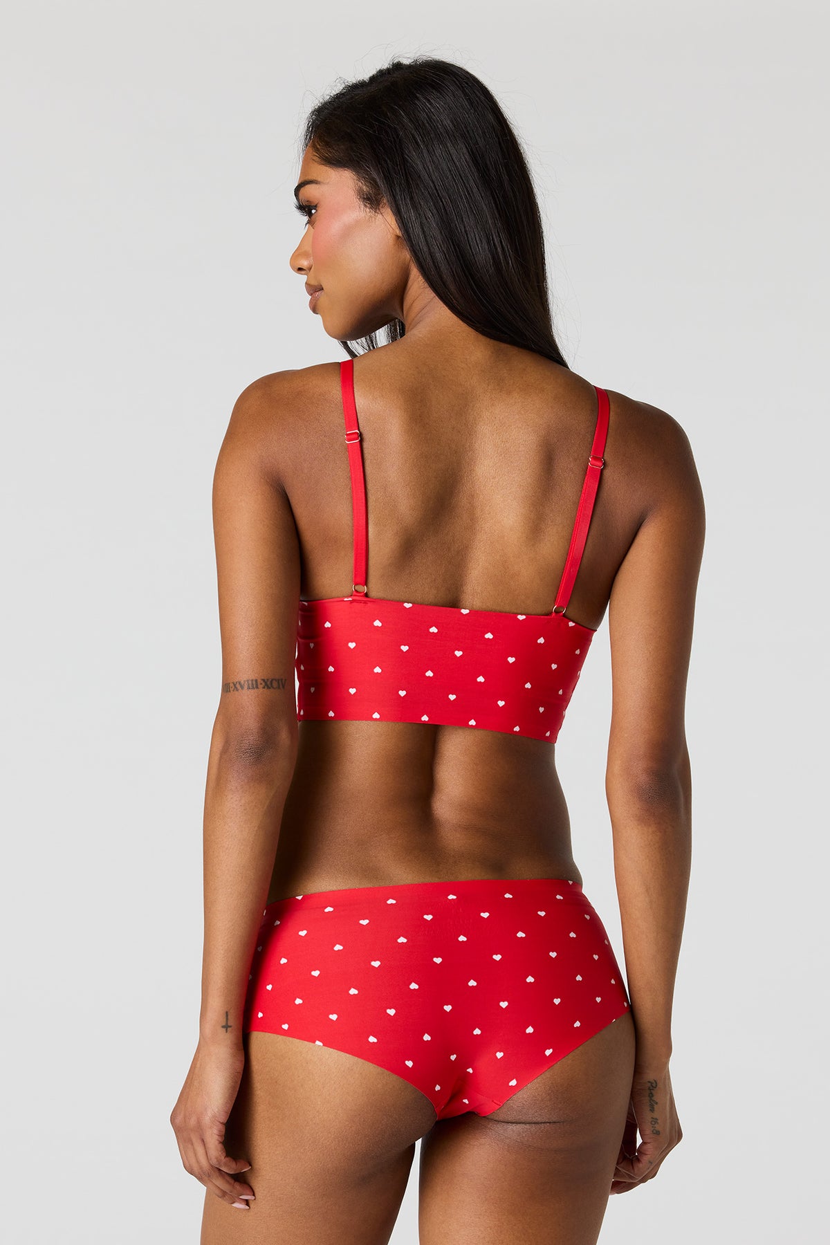 Alt View 3. No-Show Hipster Panty (3 Pack) - Red