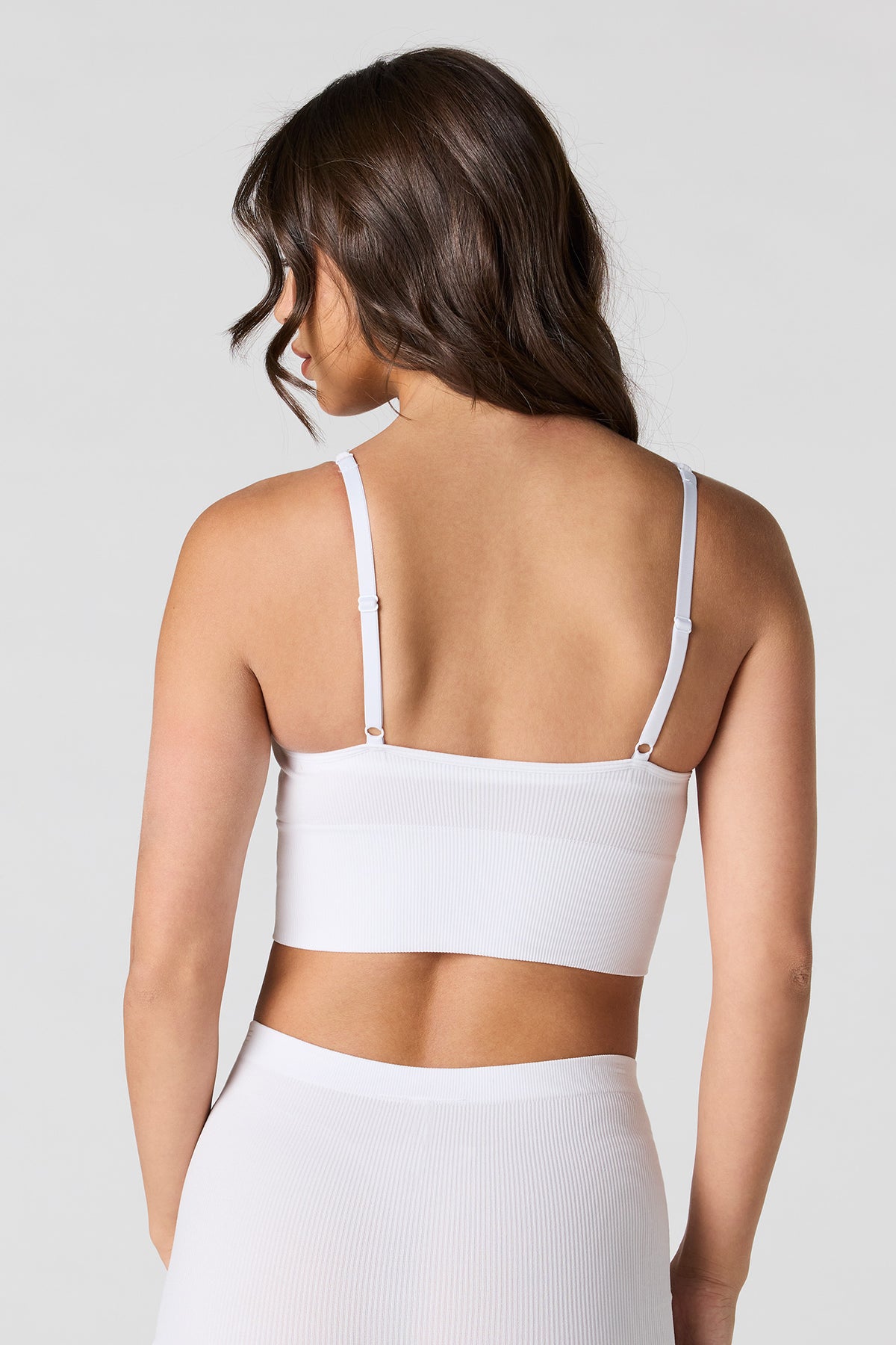 Vue alternative 3. Soutien-gorge côtelé coussiné sans couture