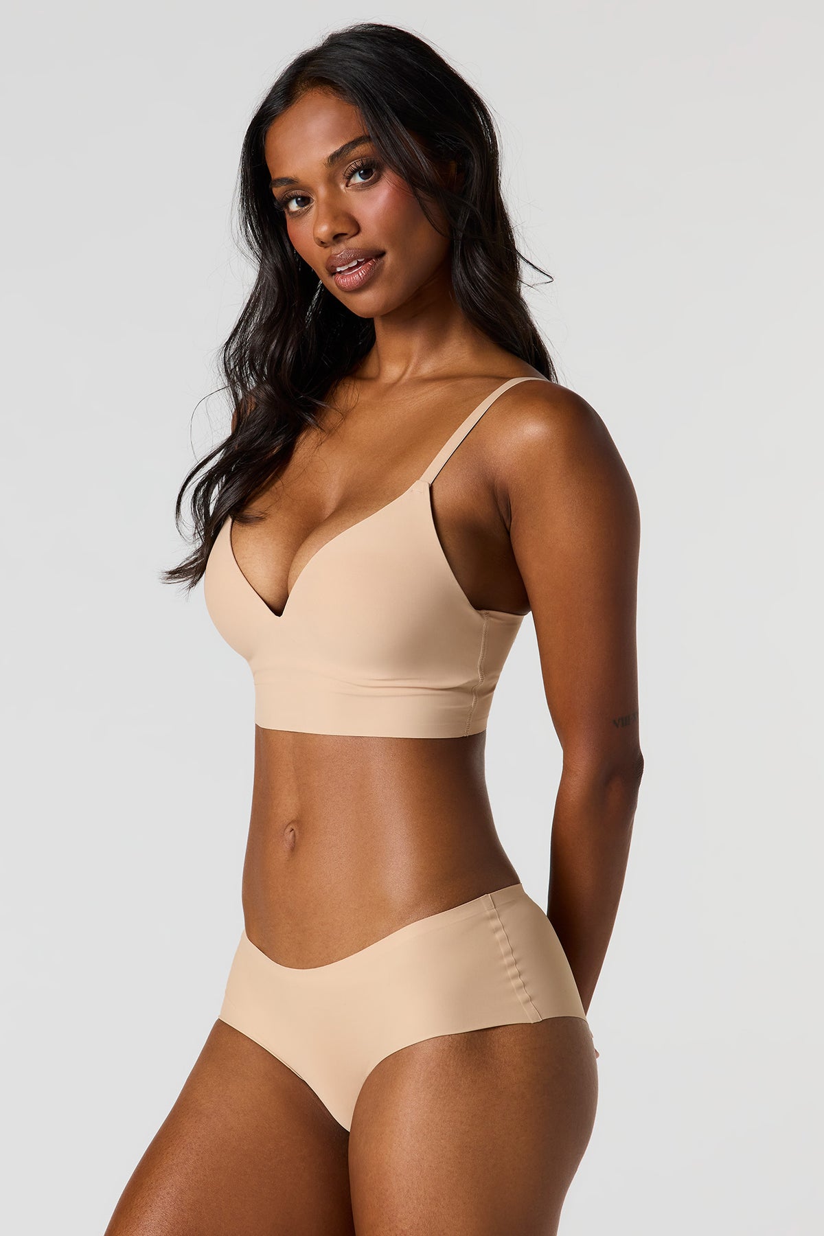 Alt View 2. No-Show Tank Bra - Tan