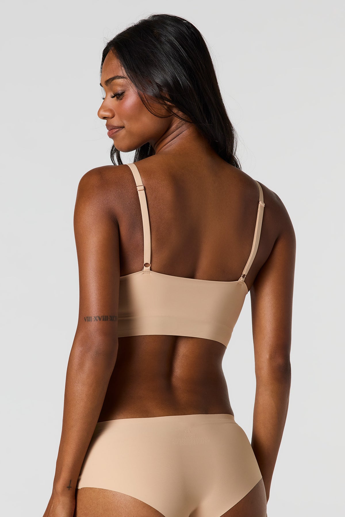 Alt View 3. No-Show Tank Bra - Tan