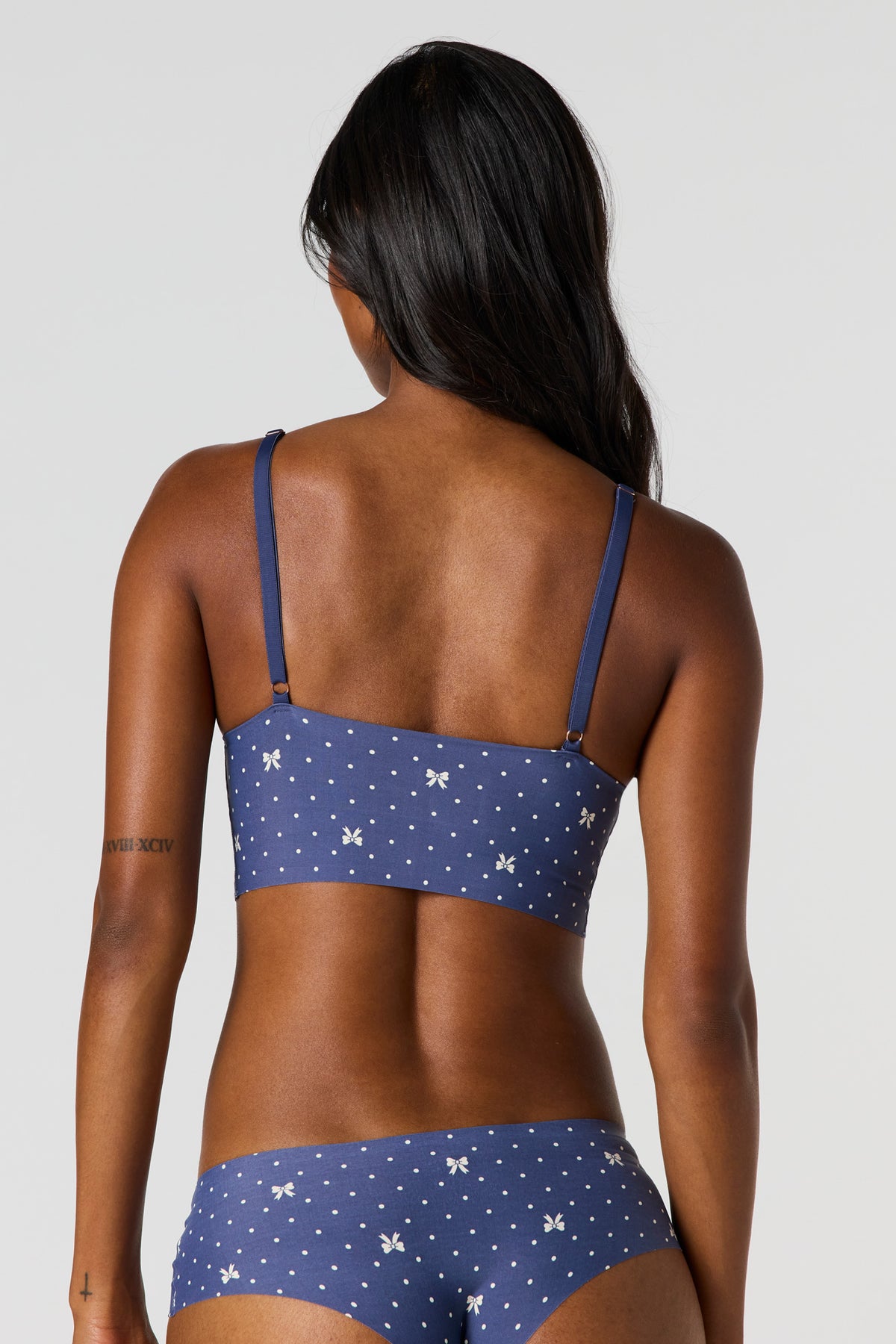 Alt View 3. No-Show Tank Bra - Navy