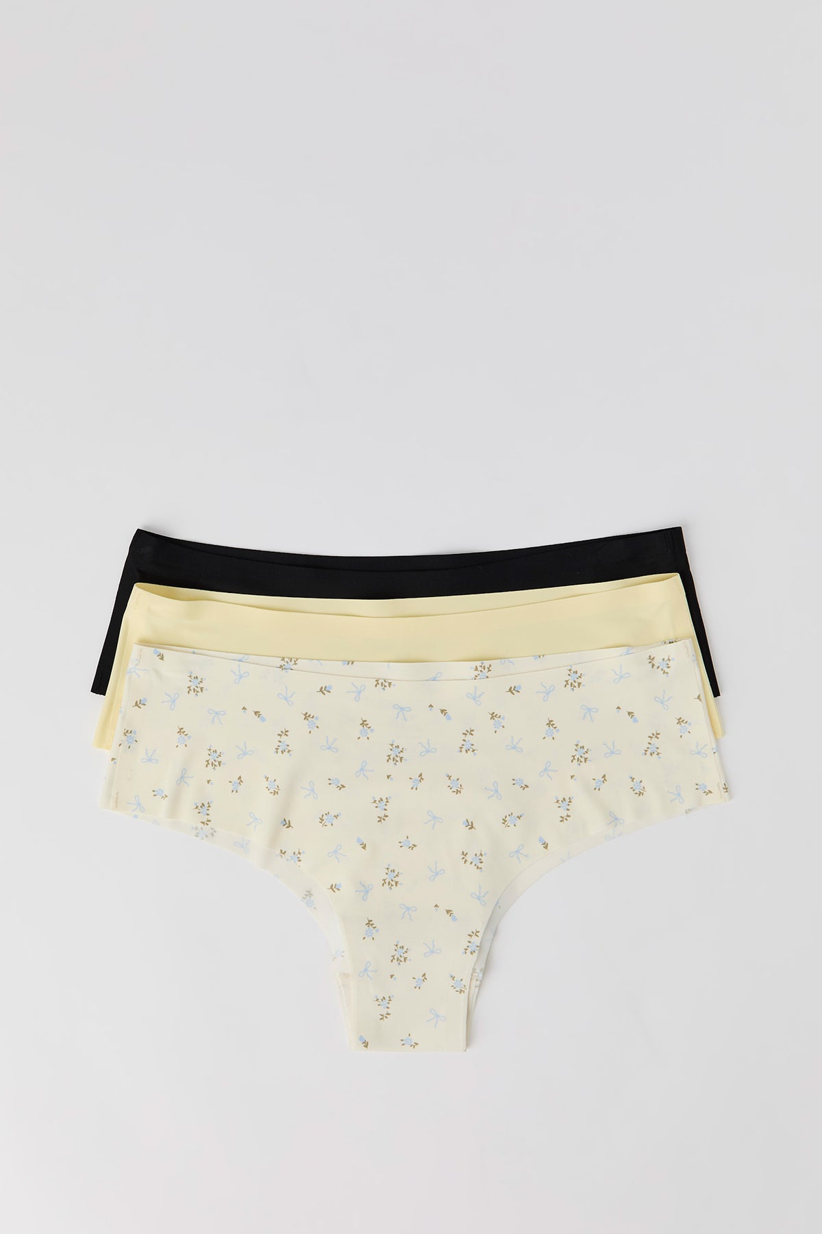 Alt View 4. No-Show Cheeky Panty (3 Pack) - Ivory
