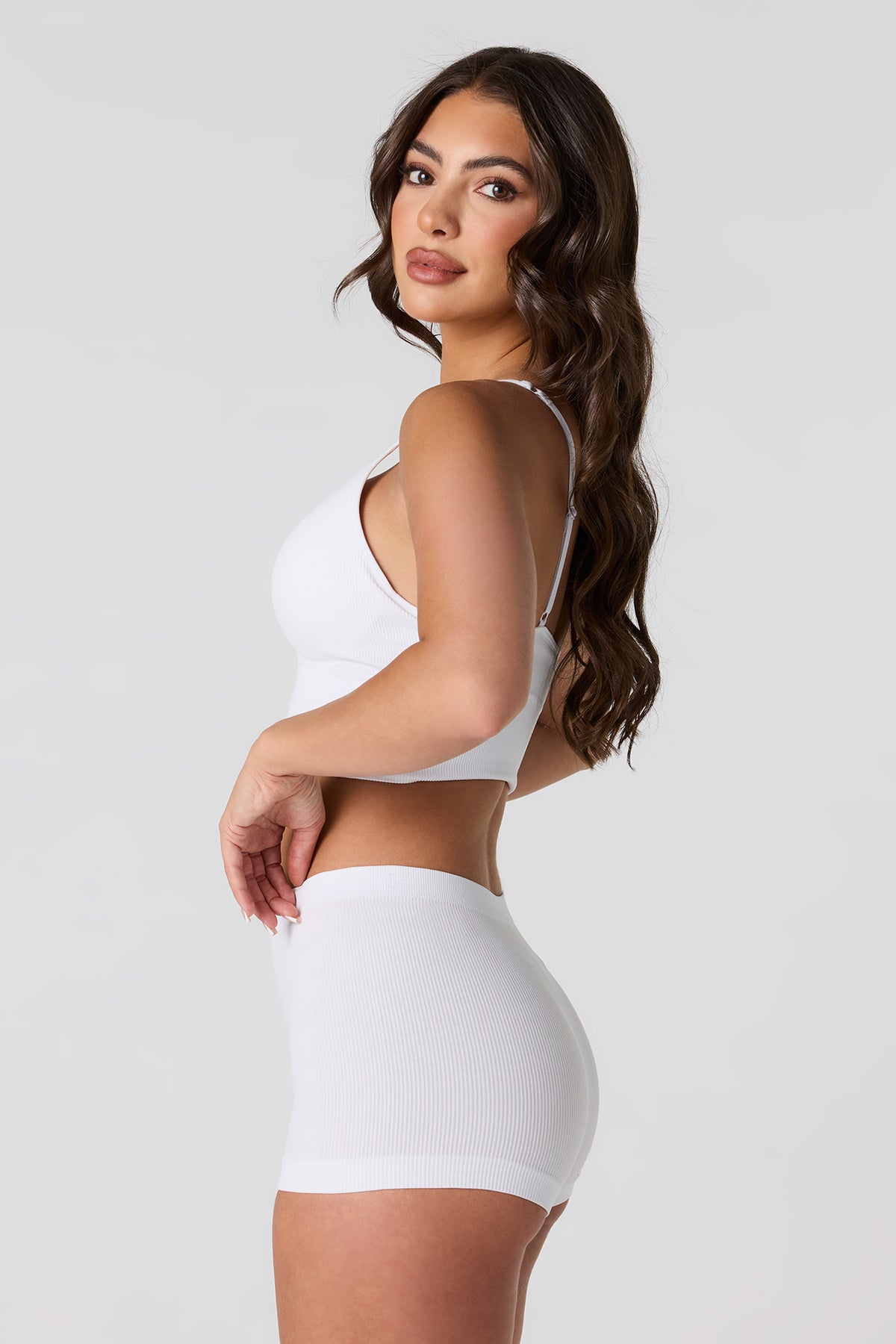 Vue alternative 2. Short côtelé sans couture pour garçon (paquet de 2)