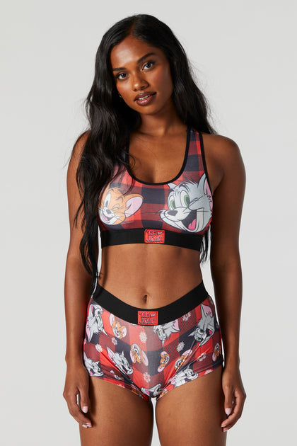 Tom and Jerry Sports Bra and Boy Short Set