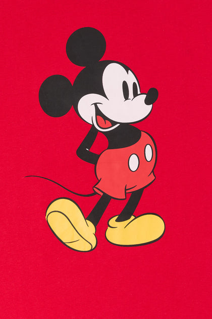 T-shirt de coupe garçonne à imprimé Mickey Mouse