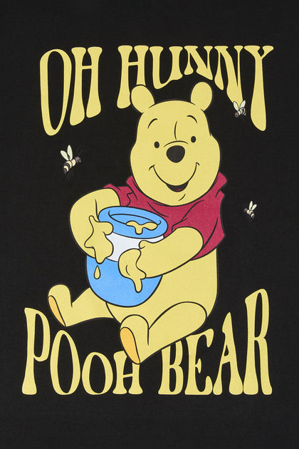 T-shirt de coupe garçonne à imprimé Pooh Bear