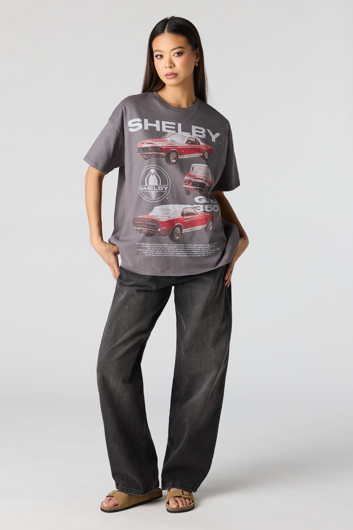 Vue alternative 3. T-shirt en coton lourd de luxe à imprimé Shelby