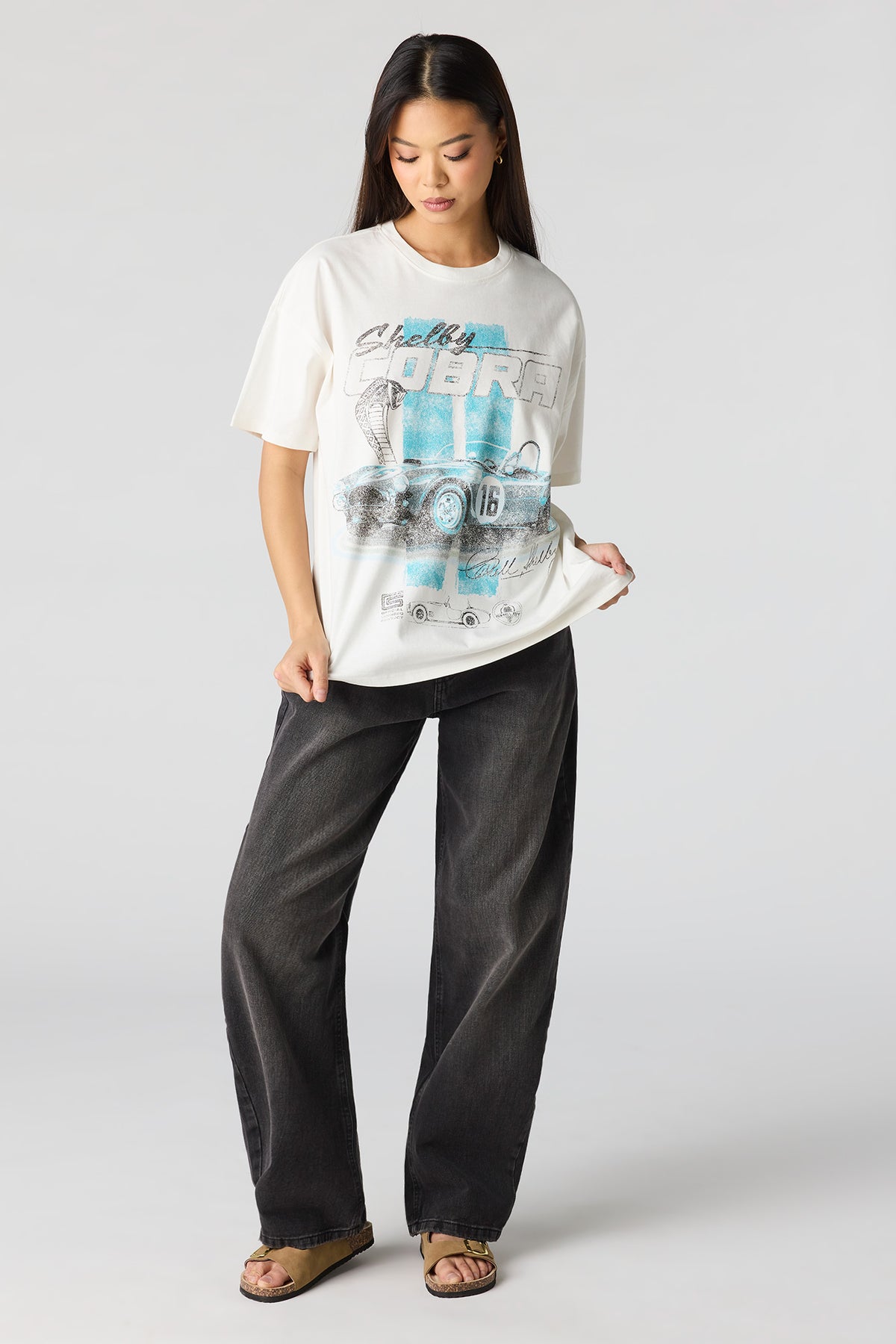 Alt View 3. Luxe Heavy Cotton Shelby Graphic T-Shirt - Ivory