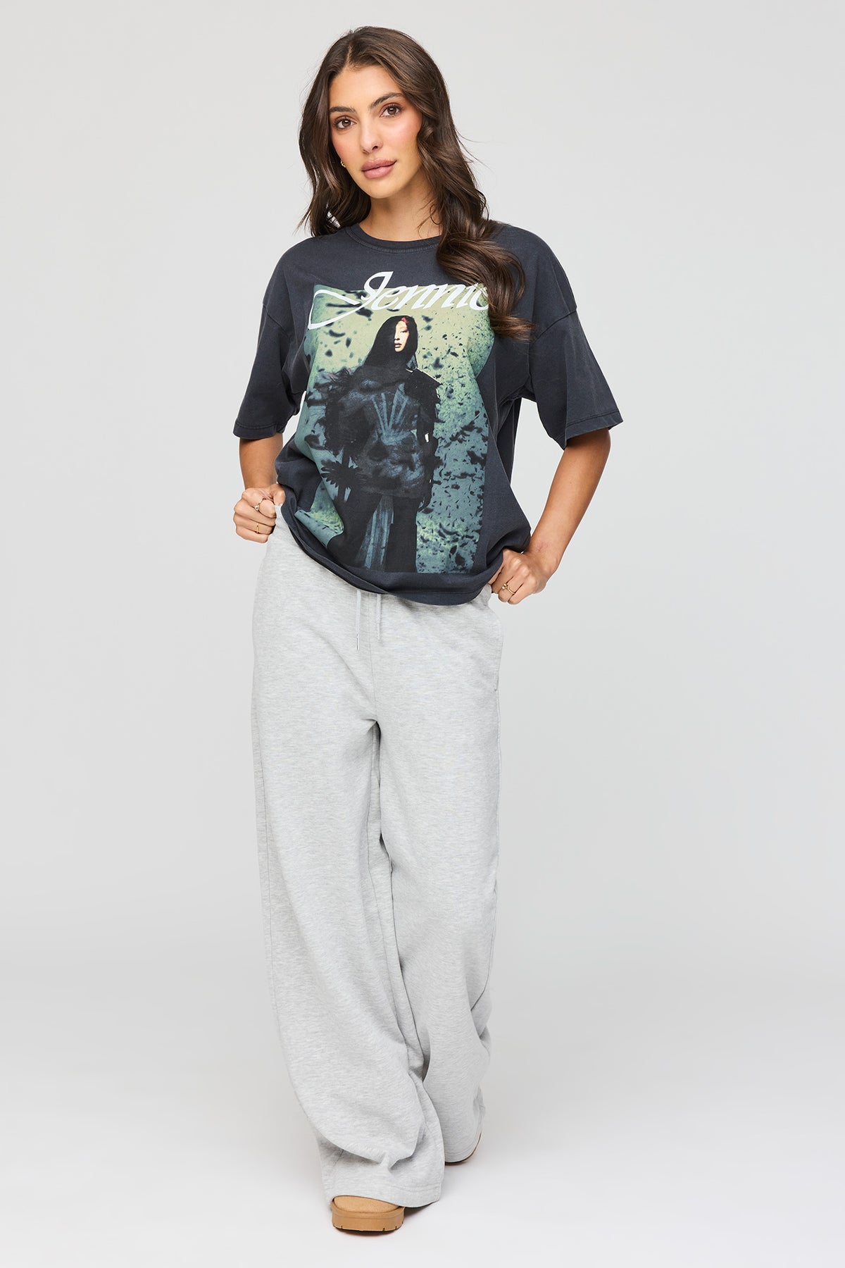 Vue alternative 3. T-shirt de coupe garçonne à imprimé BLACKPINK